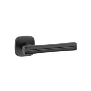 Mâner ușă Aprile Davidia rozetă QR slim 7mm Bk/ Black
