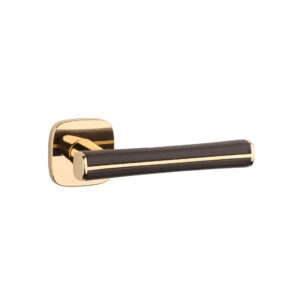 Mâner ușă Aprile Davidia rozetă QR slim 7mm Lg/ Brown