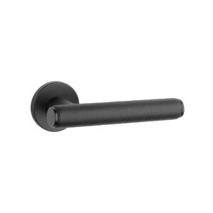 Mâner ușă Aprile Egeria rozetă R slim 7mm Bk/ Black