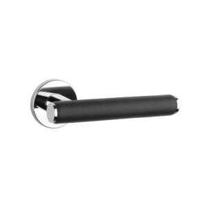Mâner ușă Aprile Egeria rozetă R slim 7mm Lc/ Black
