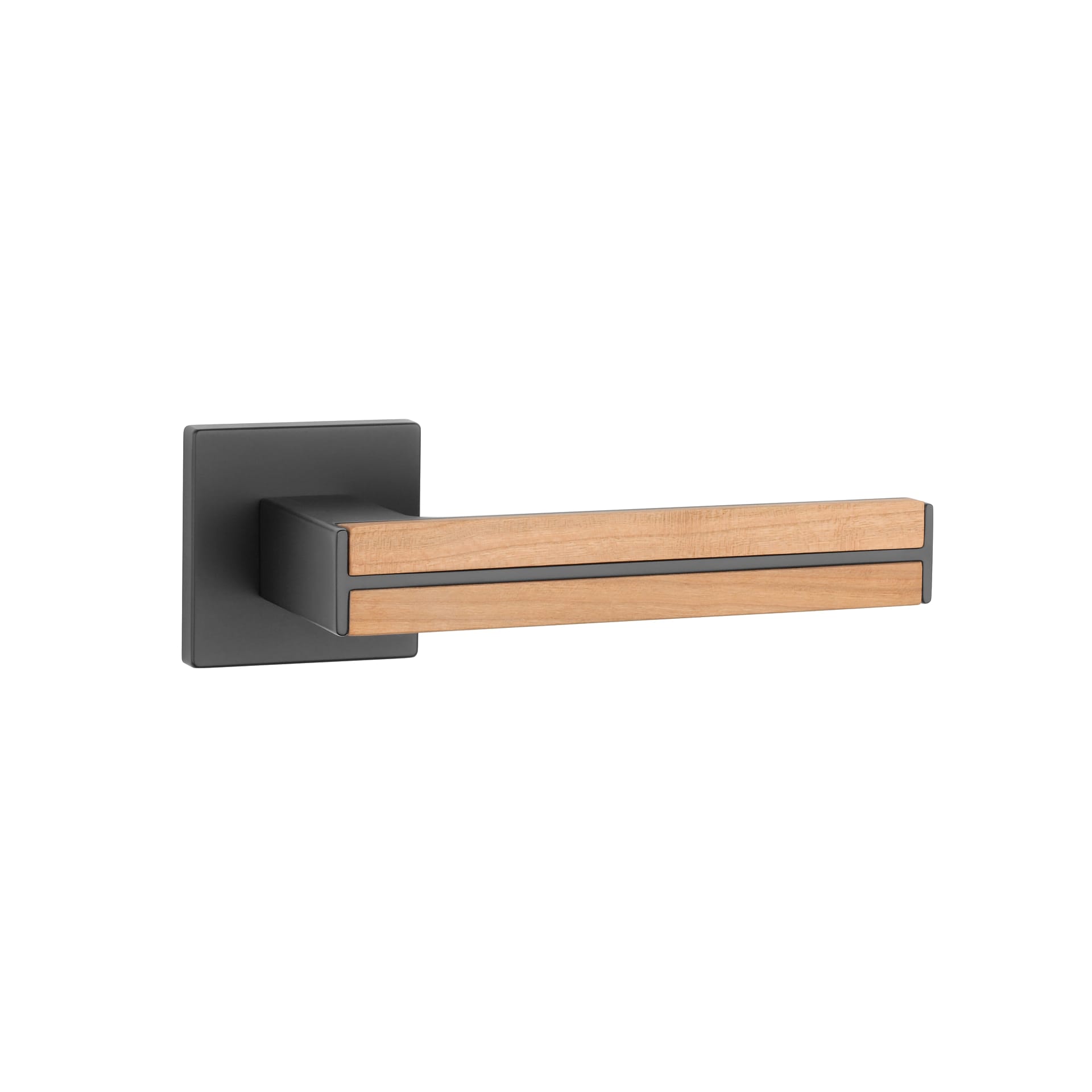 Mâner ușă Aprile Imperata rozetă Q slim 7mm Bk/oak