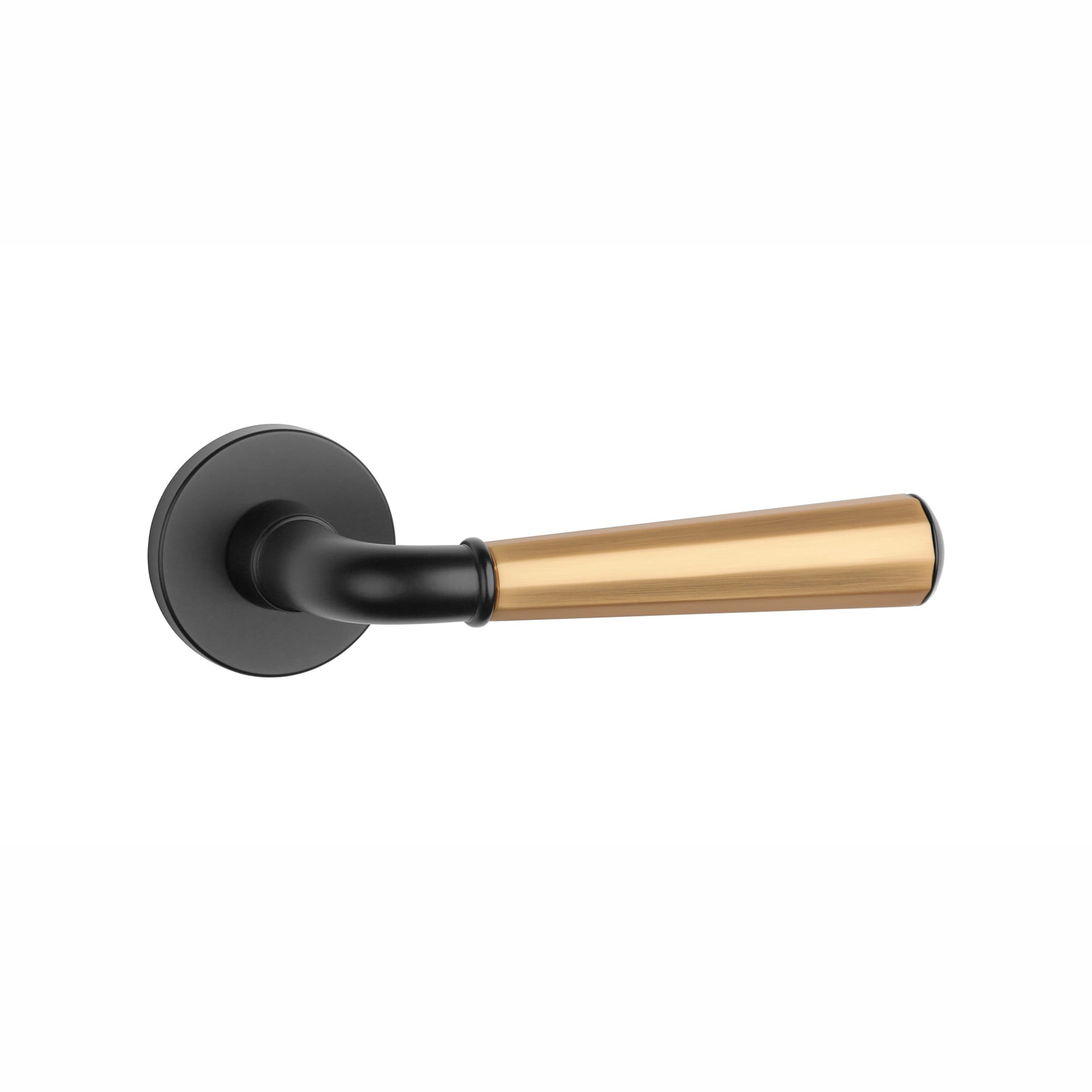 Mâner ușă Aprile Marigold rozetă R slim 7mm Duocolor