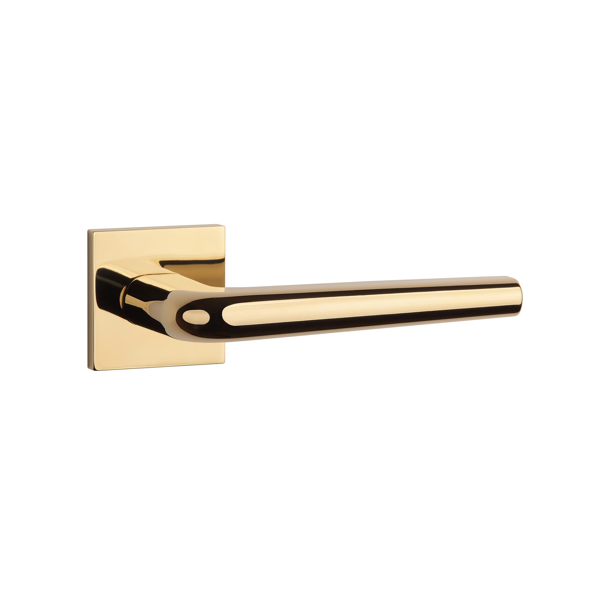 Mâner ușă Aprile Funkia rozetă Q slim 7mm Gold